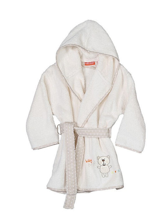 Nef-Nef Homeware Βρεφικό Μπουρνούζι με Κουκούλα Baby Bears Εκρου