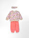 Kids Sweatpants Set Coral 3pcs