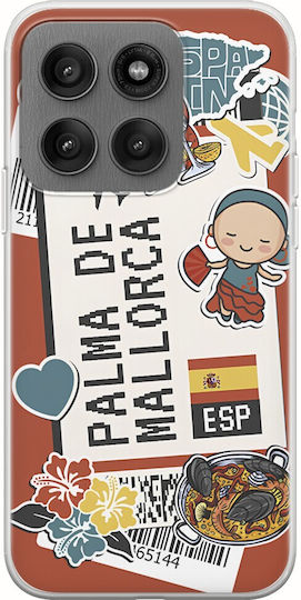 Ticket To Palma De Mallorca Motorola Edge 60 Pro 5G Гъвкав TPU Прозрачен Силикон