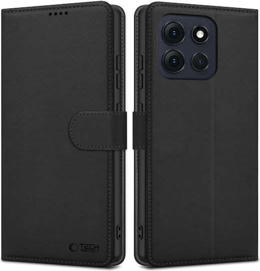 Tech-Protect Wallet Synthetic Leather / Silicone Black (Motorola Moto G86 5G)