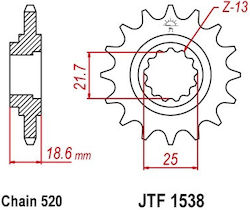 Front Sprocket 1538.15 Fe E7800 2119 15 18nc Z750 Etc 15t Pbr Front Sprocket 1538.15 Fe E7800 2119 15 18nc Z750 Etc 15t Pbr