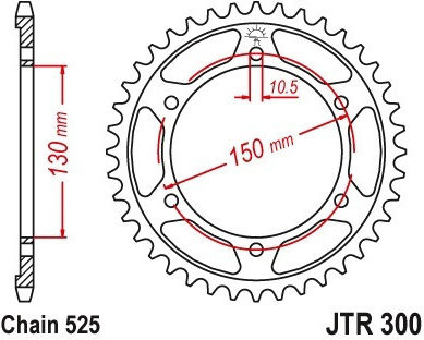 Rear Sprocket 300.43 Fe 3671.43 300 43 C45 Honda Transalp Xlv400 600 700 43T Pbr