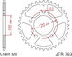 Rear Sprocket 703.44 4396 44 C45 Aprilia Pegaso 650 Trial Strada 44T Pbr