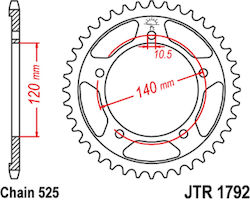 Заден Зъбен Колело 1792.47 Fe 7653.47/4398 47 C45 Suzuki V-Strom 650 47д Pbr