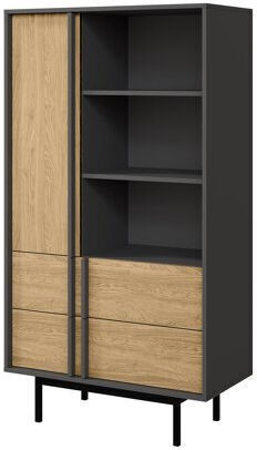 Levali Bookcase 103 Oak Anthracite 83x43x155cm