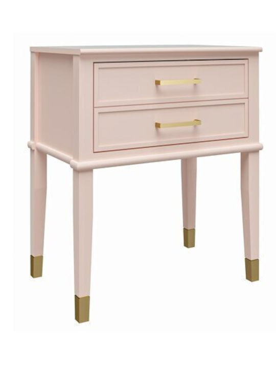 Desk Belromu 104 Wooden Rose with Metal Legs 60x40x71cm