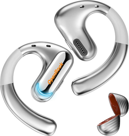 OneOdio OpenRock Pro Conductie Osoasa Bluetooth Handsfree Căști cu Rezistență la Transpirație și Carcasă de Încărcare Argintiu