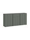 Bufet Vircoro 101 cu Sertare Anthracite, Green 40x82x155cm