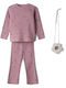 Set pentru copii cu colanți Iarnă 3buc Pink