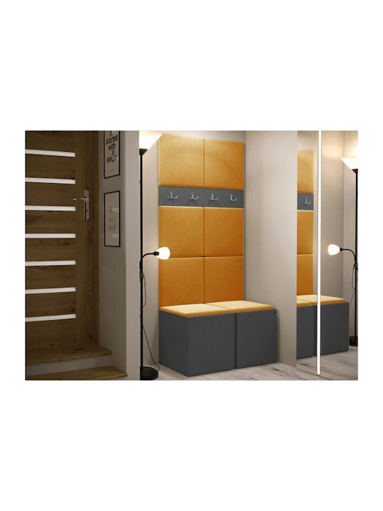 Hartford 267 Entry Furniture with Mirror & Hanger Graphite 84x46x186cm