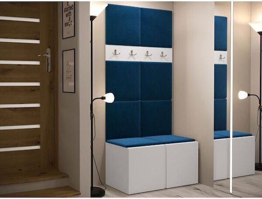 Hartford 267 Entry Furniture with Mirror & Hanger White 84x46x186cm