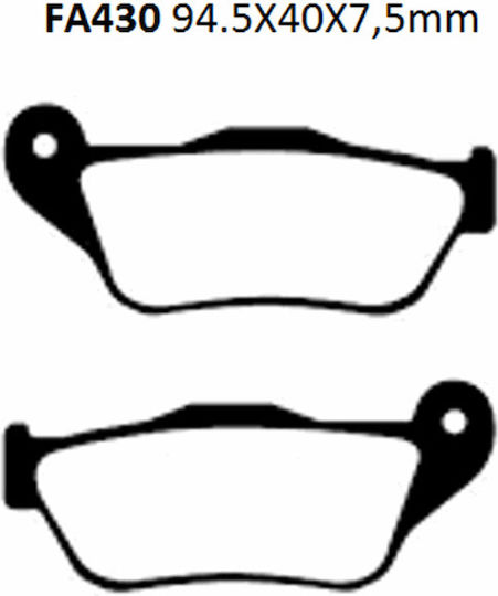 Pads Fa430 Adige P214 Asx Organic X-MAX 125 06- X-MAX 250 04-09 Front