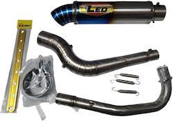Exhaust Kit Honda Innova 125 Turbo Z Drag Q63 Leo Titanium
