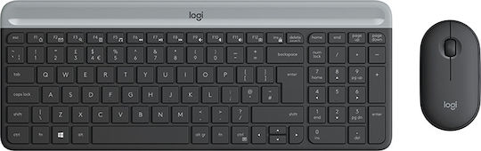Logitech MK470 Kabellos Tastatur & Maus Set Internationales Englisch Gray