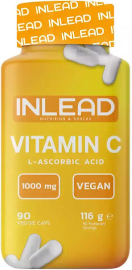 Inlead Nutrition Vitamin C Витамин за Кожата & Антиоксидантно действие 1000мг 90 вегетариански капсули
