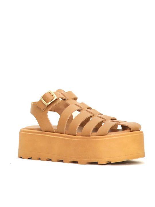 Eris Shoes Πλατφόρμες Braun