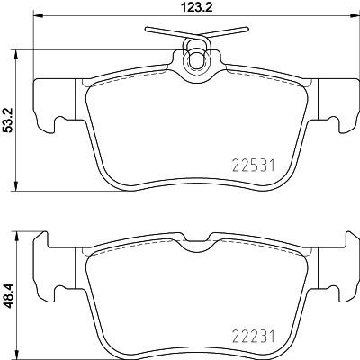 Brake Pad Set Front Ford Mondeo V 14--hella Pagid-hl8db355025491