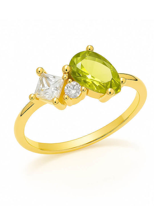 Damen Ring mit Steinen aus Gold 14K