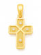 Women's Gold Cross 14K Double Sided