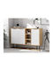 Sideboard Kailua 2563 Wooden Oak, White 120x30x75cm
