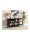 Sideboard Berwyn 2450 made of Metal & Glass Black Velvet-Black Metal 115x35x65cm