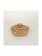 Eurolamp Glass Sweet Jar with Lid Gold 13x12.7x8.5cm