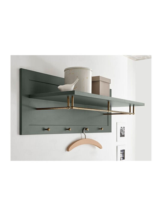 Evalira 123 Eingangsmöbel mit Garderobe Green 109x20x40cm