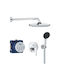Grohe Μίκτης Μπαταρίας Εντοιχισμού για Ντουζιέρα Ασημί