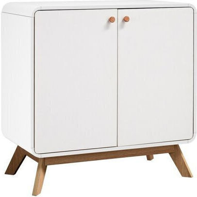 Sideboard Elbtena 105 Wooden White, Oak 75x39x75cm