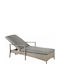 Deckchair Plastic with Cushion Brown 63x31cm.