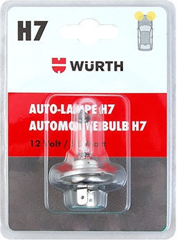 Würth Car Bulb H7 Headlights 12 V 55 W Px 26 D Blister Pack