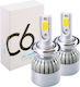Set 2 LED Крушки за Автомобил H7 36W 3800 Лумена 6000K Flexzon