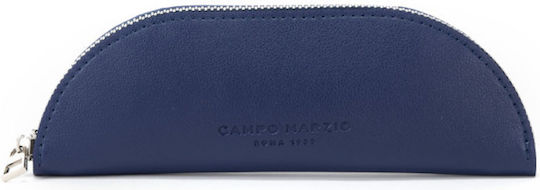 Campo Marzio Brillentasche Halbhart mit Reißverschluss Blau