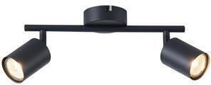 Eurolamp Double Spot with Socket GU10 in Black Color