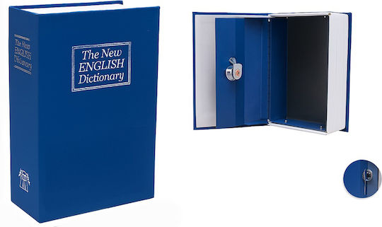 Book Safe Lock New English Dictionary Blue 11.5x8x4.5cm Oem