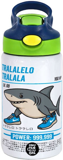 Koupakoupa Tralalero Tralala Kids Water Bottle Stainless Steel with Straw Green 350ml