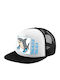 Tralalero Tralala Adult Soft Trucker Hat Mesh Black White Polyester Adults Unisex One Size
