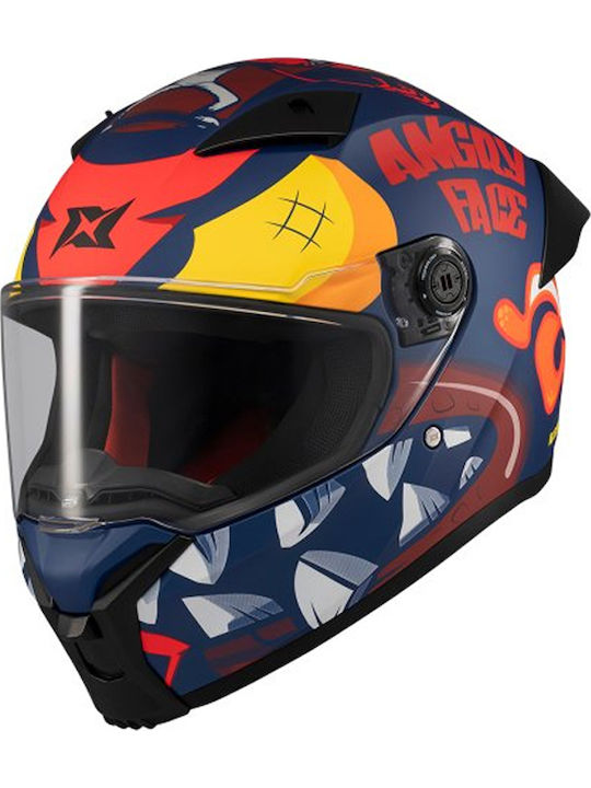 Axxis Fenix Angry face C5 Black/Red Mat Κράνος ...