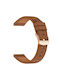 Leather Strap Square Pattern Rose Gold Clasp Garmin Vivoactive 5 Brown