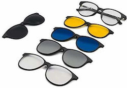 Siks Magnetic Sunglasses Case Black Frame 5 In 1