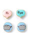 Carat Shop Pusheen Cat "Hi Bye" Позлатени Обици Тип Карфоти Подредба #ptces103