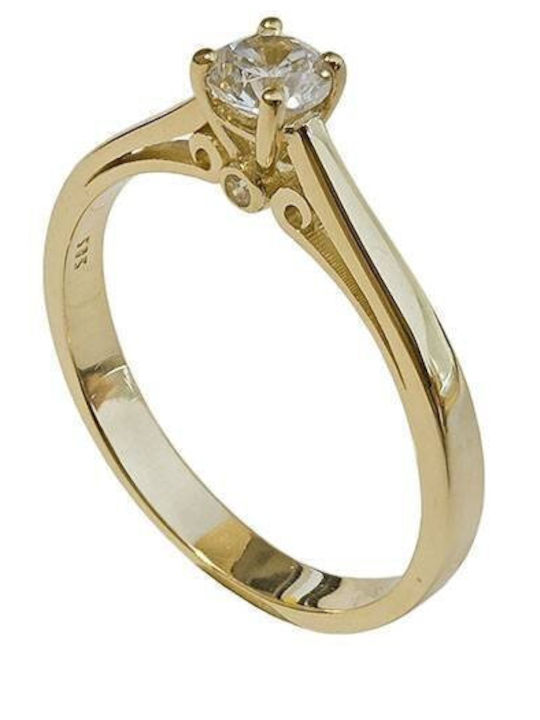 Inel Solitar din Aur 14K