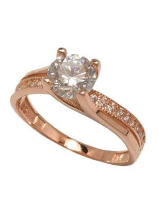 Einzelstein aus Roségold 14K