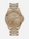 Guess Frontier Men's Watch 46mm Battery with Pink Gold Metal Bracelet