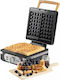Domo Waffle Maker for Rectangular Waffles 2 Number of Waffles 1400W