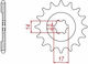 Front Sprocket 14T Kawasaki Kazer 115cc/Modenas Kriss 110cc-115cc/Kristar 125cc JT121333