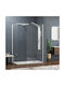 Karag Walkin 2 Фиксирана страна Душ 160x200см Прозрачно стъкло Бял