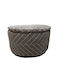 Pouf Hocker Grau 50x50x35cm