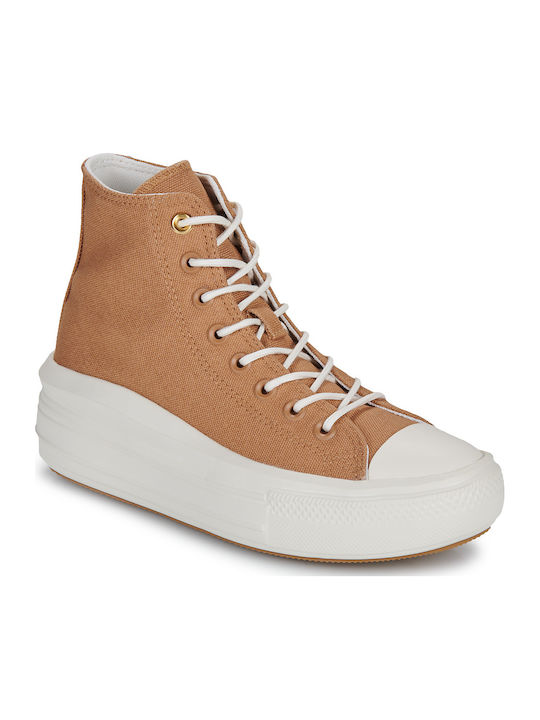 Damen Flatforms Stiefel Gelb