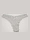 Women's String with Lace Gray